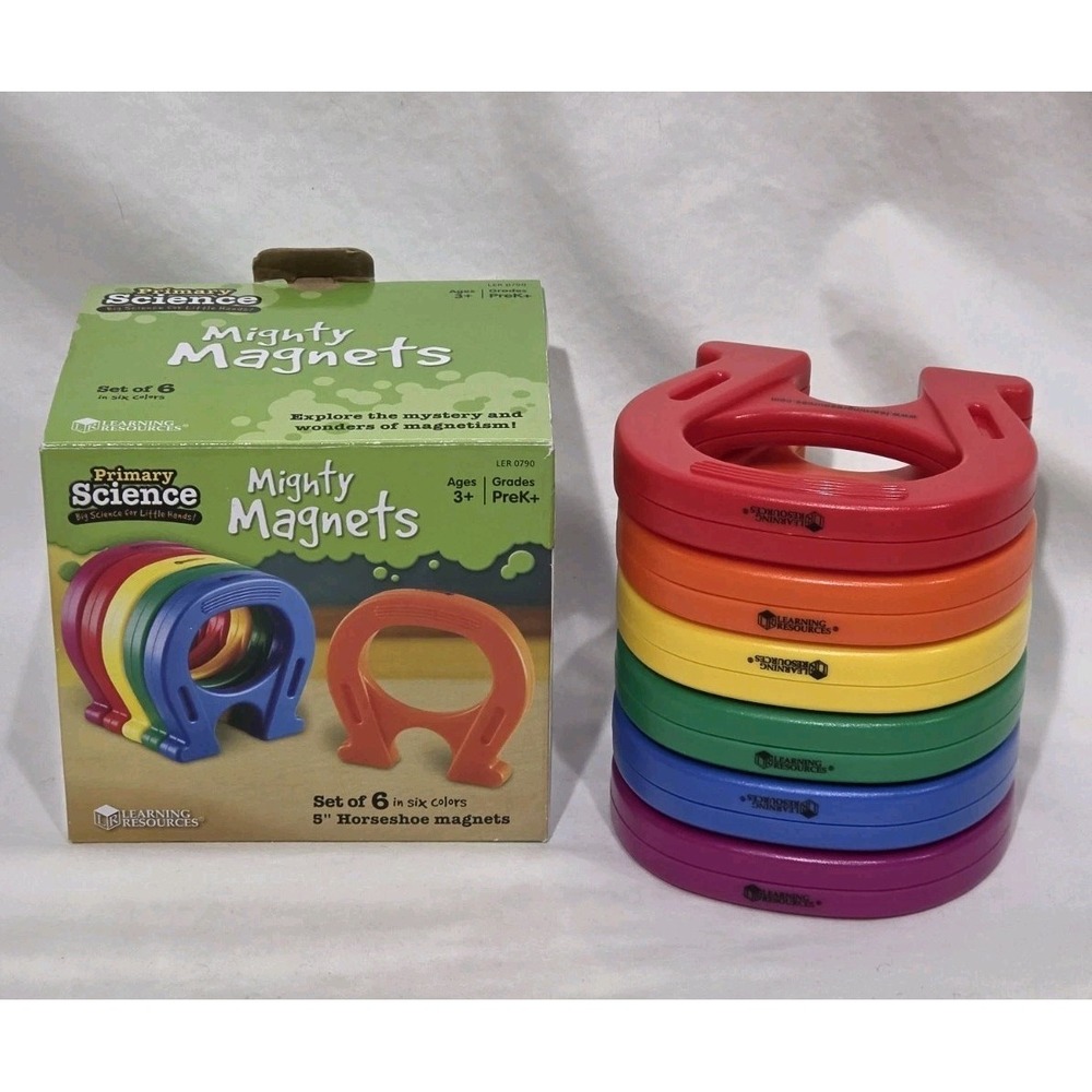 Learning Resources Mighty Magnets Horseshoe Rainbow STEM Educational Homeschool
